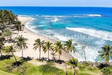 Tropical Caribbean Oceanfront Land Beach front lots Cabarete Real Estate Encuentro Beach Cabarete