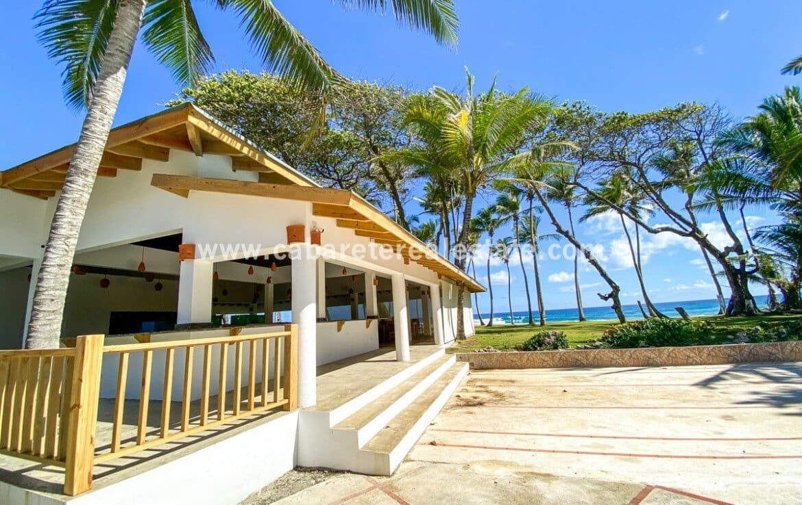 Tropical Caribbean Oceanfront Land Remodelled Beach front restaurant Encuentro Beach Surf Cabarete Dominican Republic