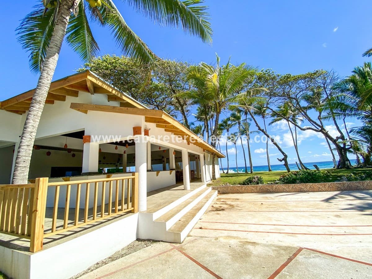 Tropical Caribbean Oceanfront Land Remodelled Beach front restaurant Encuentro Beach Surf Cabarete Dominican Republic