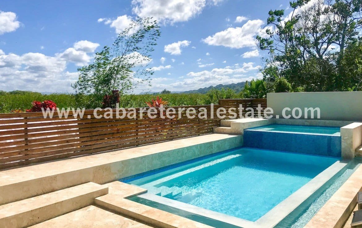 BedBreakfast Poolbereich neben Naturschutzgebiet und Lagune Cabarete Dominikanische Republik