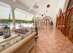 Covered terrace area in luxurious villa in gated community Cabarete Dominican Republic