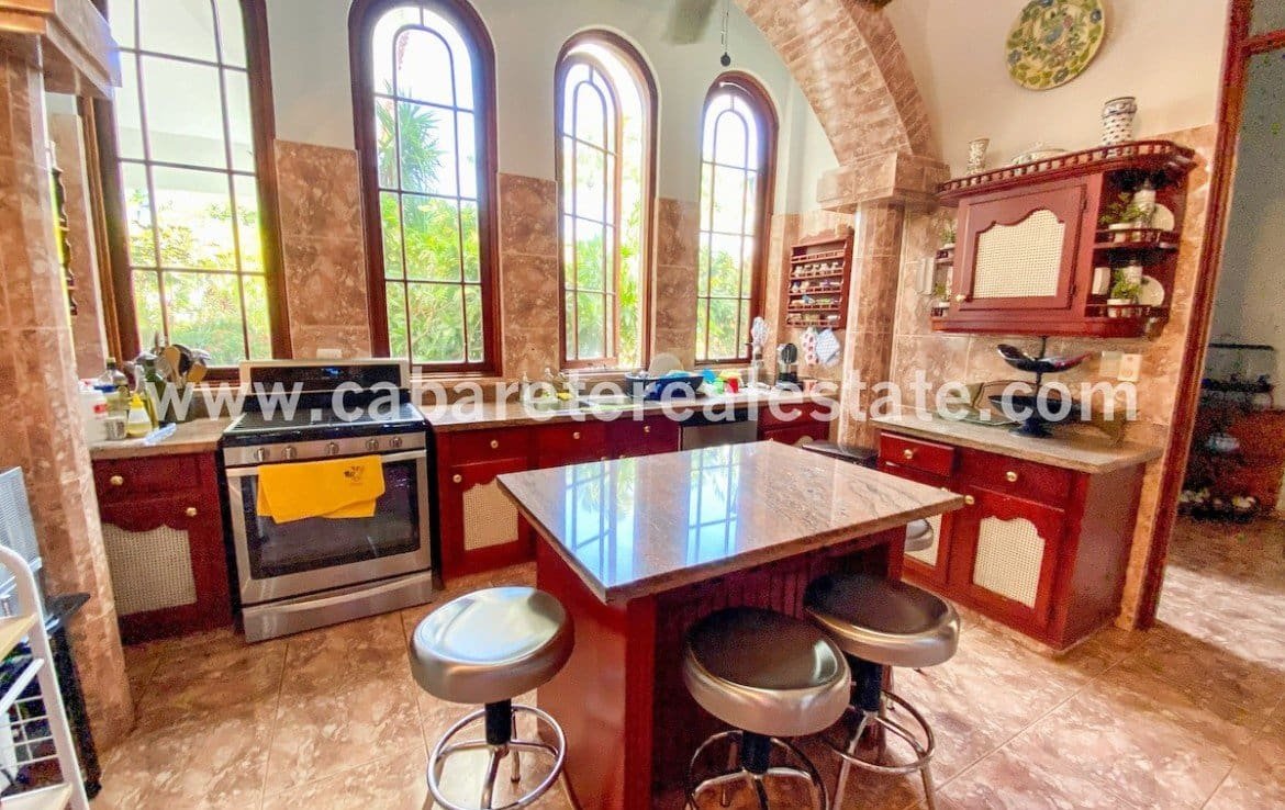 Kitchen in Luxurious villa steps from the ocean in 5 star gated community Dominican Republic