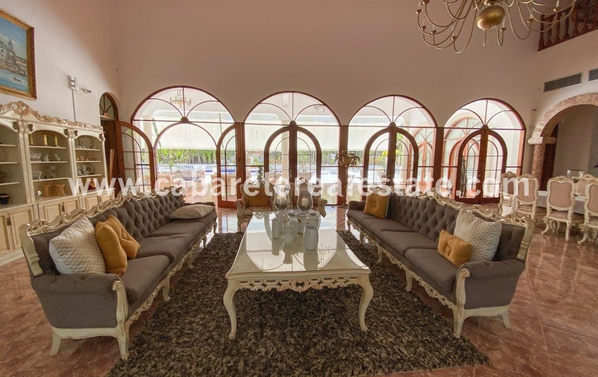 Living area luxurious villa Cabarete Dominican Republic