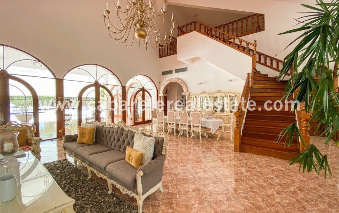 Living area luxury villa Cabarete Real Estate Dominican Republic