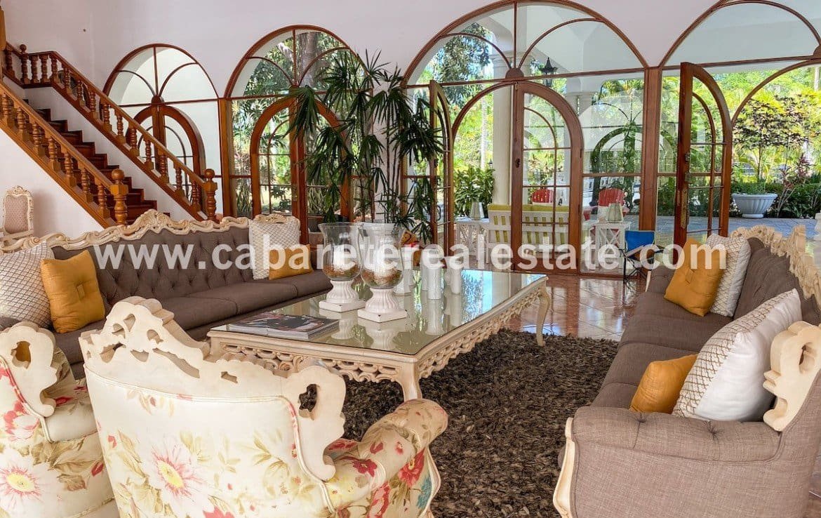 Living room in villa by the beach Cabarete Dominican Republic