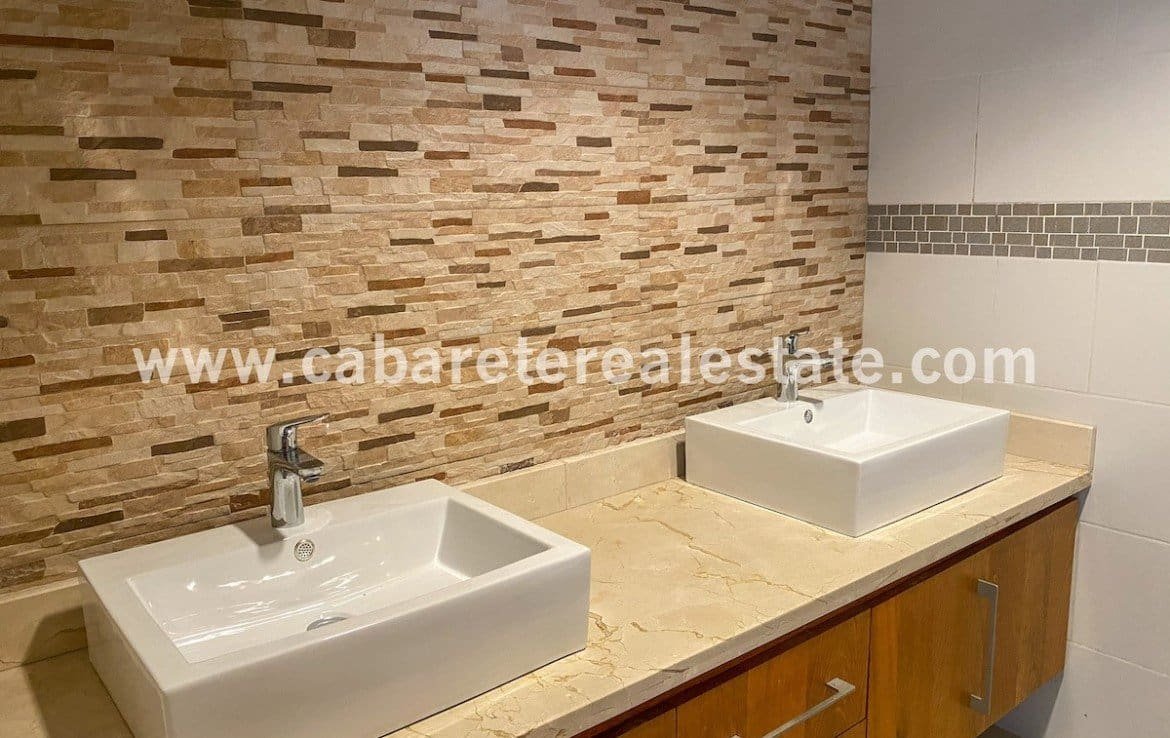 Beautiful backsplash in beachfront Cabarete home Dominican Republic