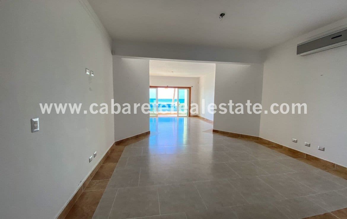 Spacious living area in beachfront home Cabarete Dominican Republic