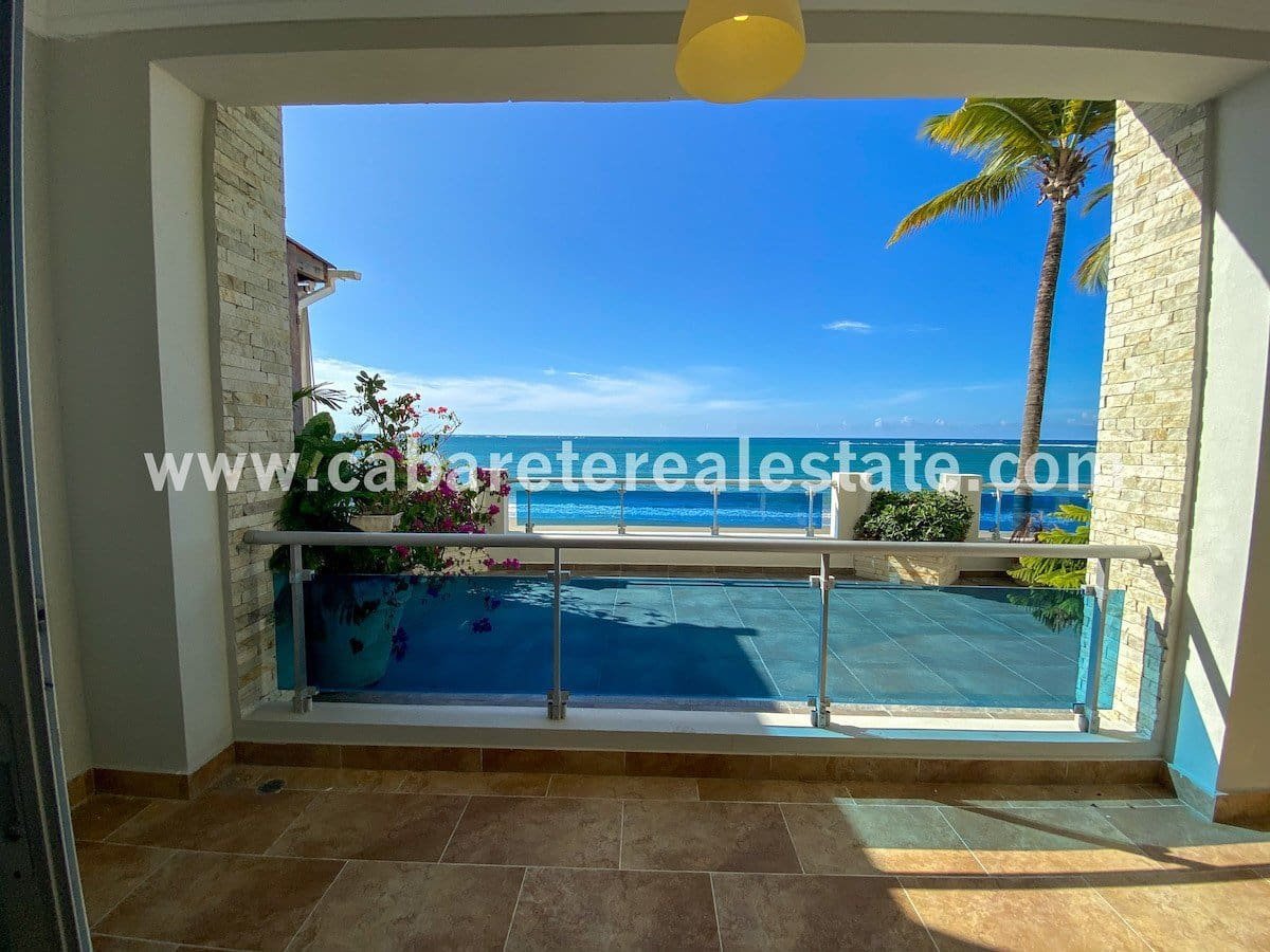 Spektakulärer Meerblick aus dem Gästezimmer im Apartment am Strand Cabarete Dominikanische Republik