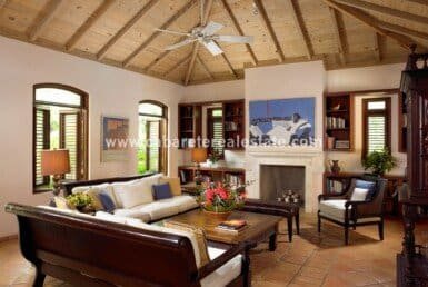 Stunning living area in Beachfront home Cabrera Dominican Republic