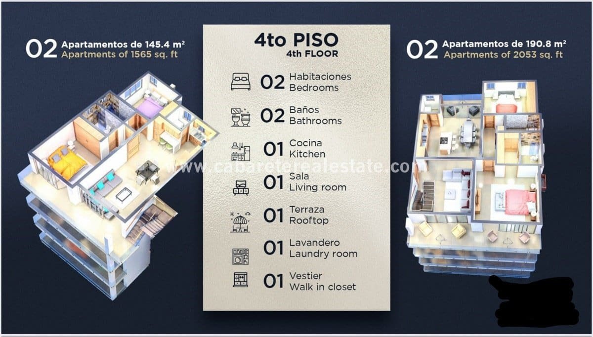 Luxury hilltop Ocean facing Condos apartment condo penthouse ocean view encuentro