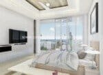 Luxury hilltop Ocean facing Condos bedroom master views ocean pool modern contemporary new furnished