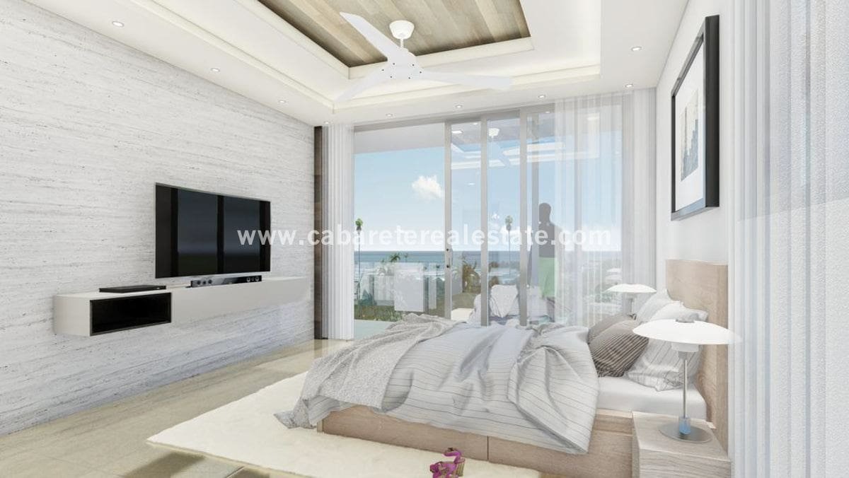 Luxury hilltop Ocean facing Condos bedroom master views ocean pool modern contemporary new furnished