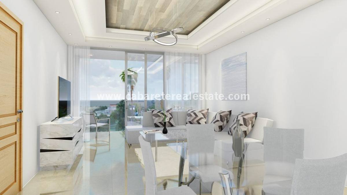 Luxury hilltop Ocean facing Condos family room ocean encuentro cabarete dr