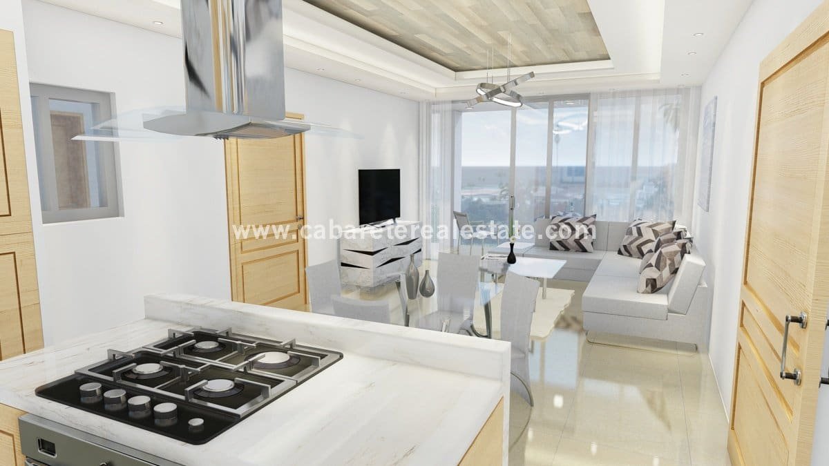 Luxury hilltop Ocean facing Condos kitchen open family dining space view