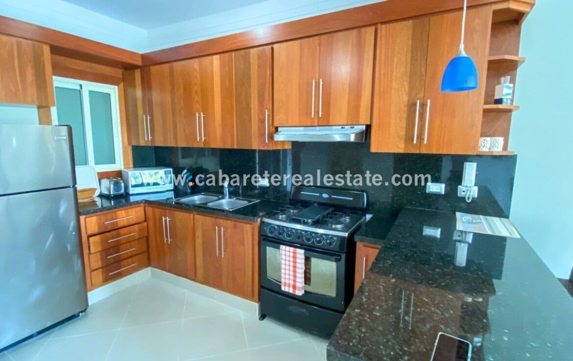 2 bedroom condo in Cabarete Bay kitchen appliances