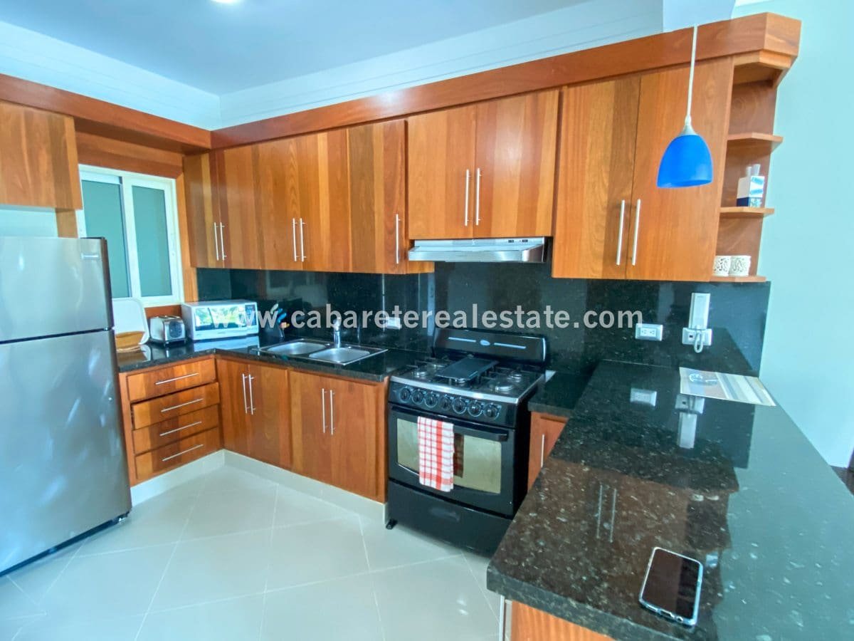 2 bedroom condo in Cabarete Bay kitchen appliances