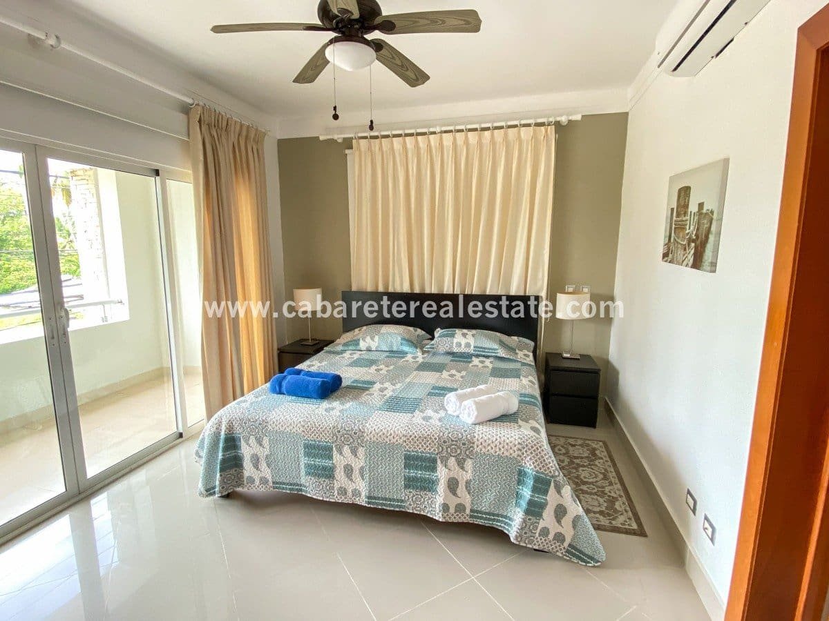 2 bedroom condo in Cabarete Bay master bedroom balcony