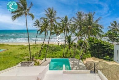 Spacious Oceanfront House in Cabareteh Front View 4 Bedroom Villa