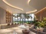 L'Atlantic View Residence, Cabarete dispose d'un hall d'entrée spacieux avec un bar et des sièges confortables.