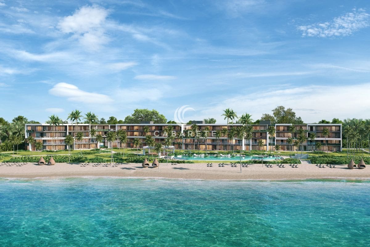 Atlantic view Residency with 70 beach front condos for sale at Cabarete Real Estate Ocean One Plaza,