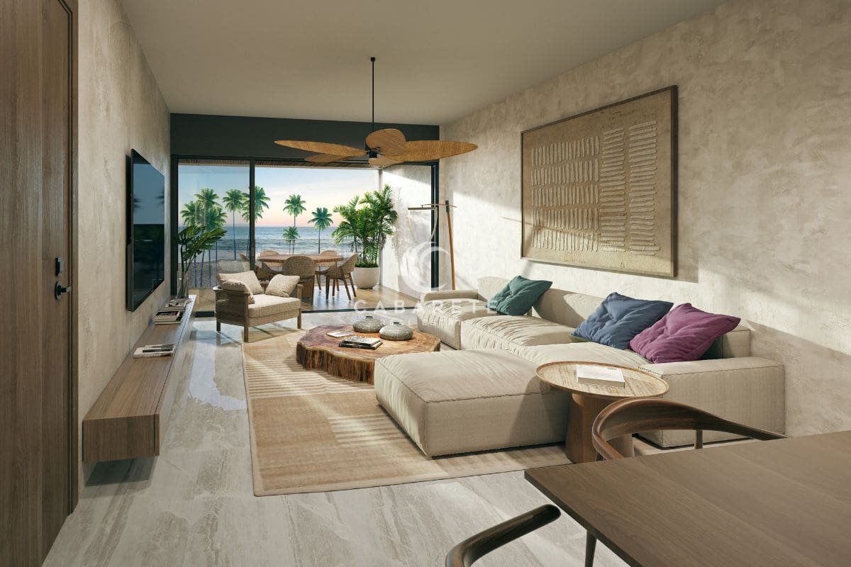 Beachfront living at Altantic view represented by Cabarete Real Estate a brokerage company existing since 2003