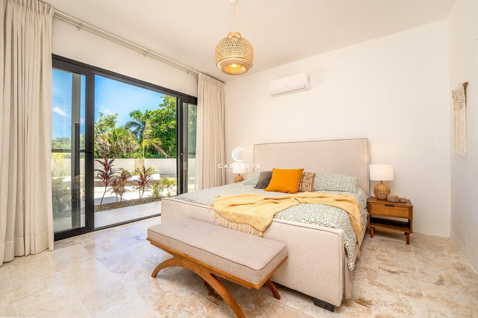 Spacious Bedroom with Patio Access in Cabarete Apartment