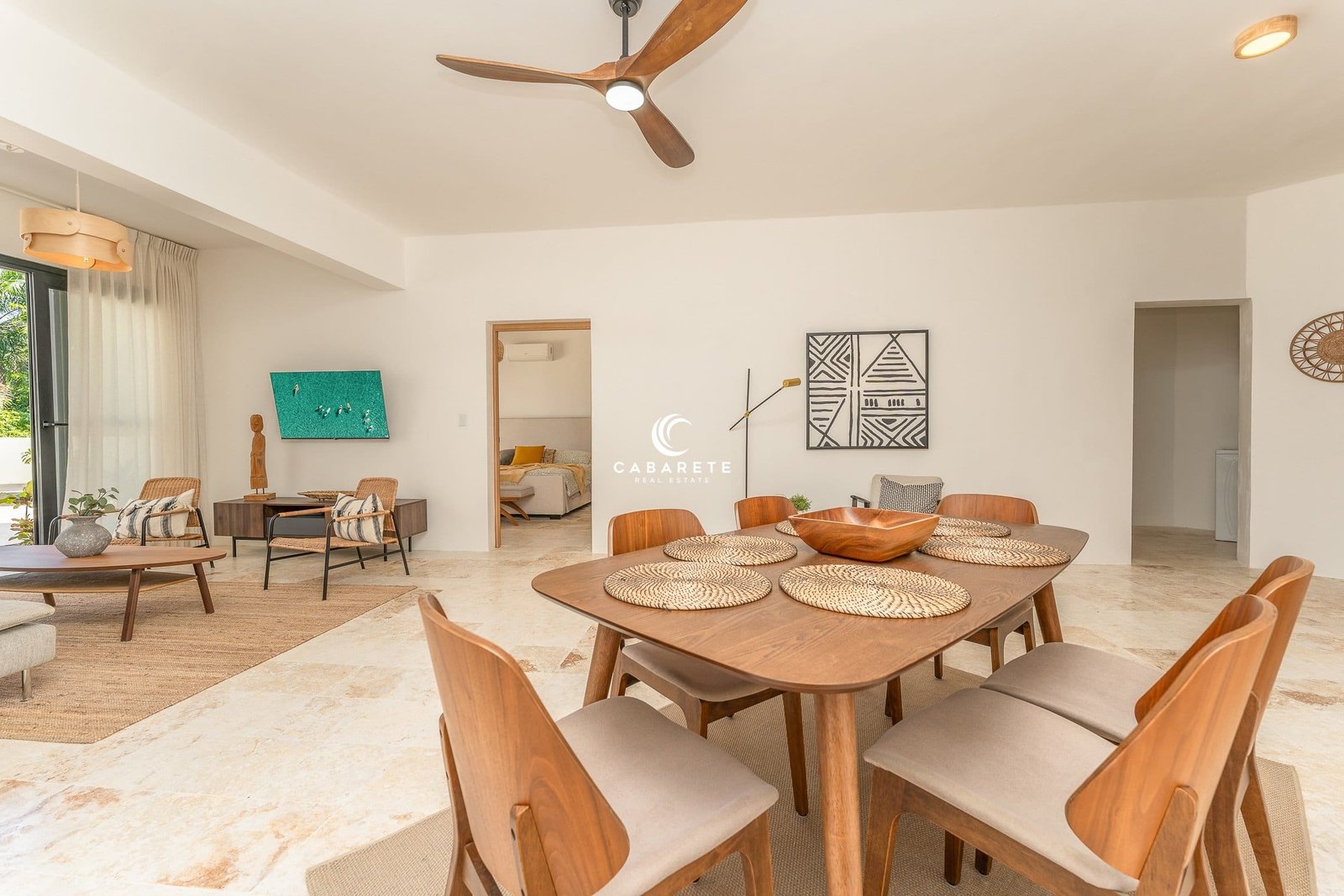 Spacious Open-Plan Living and Dining Area in Cabarete