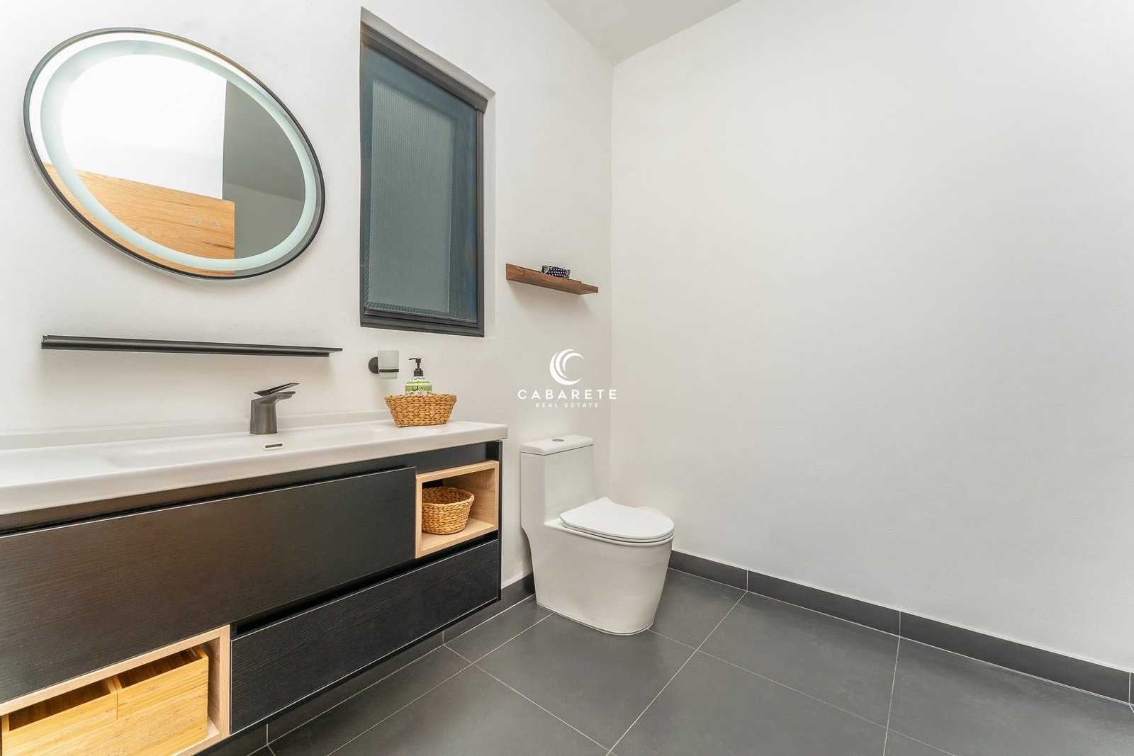 Modern Powder Room in Cabarete Apartment