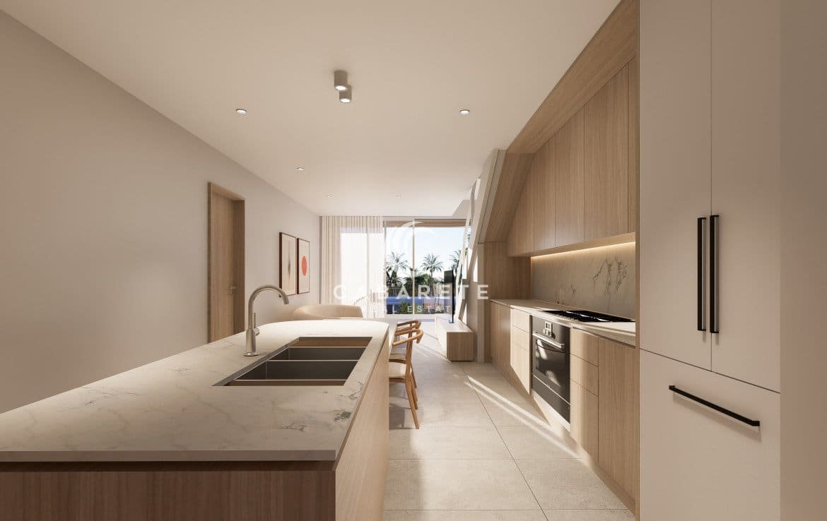 Modern Kitchen and Living Room in Cabarete Apartment