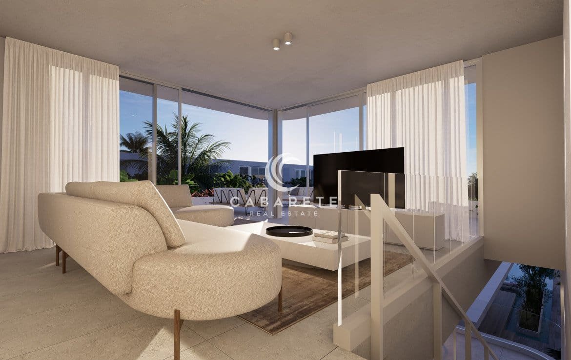 Spacious Living Room in Cabarete Luxury Apartment