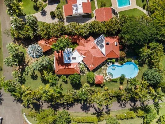Coastal Villa: Luxury Living Birds Eye View