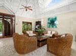 Coastal Villa: Luxury Living Space with Wood Chairs