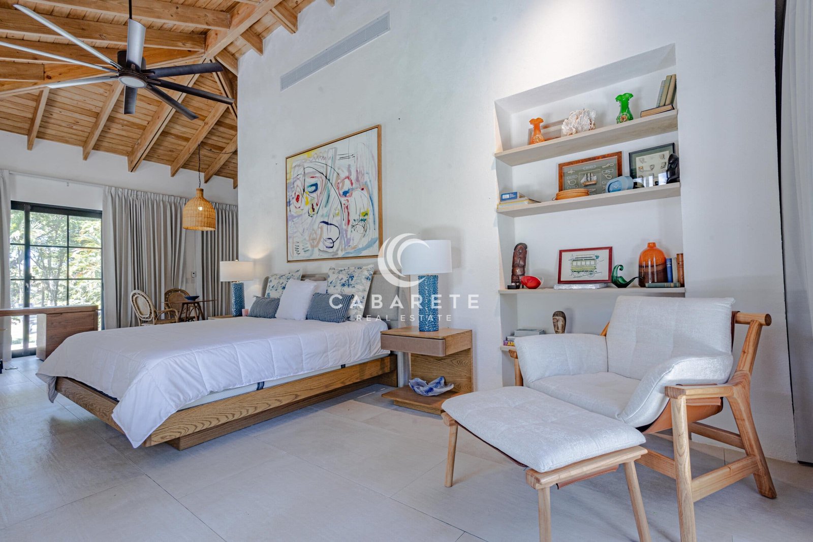 Casita bed and sitting area