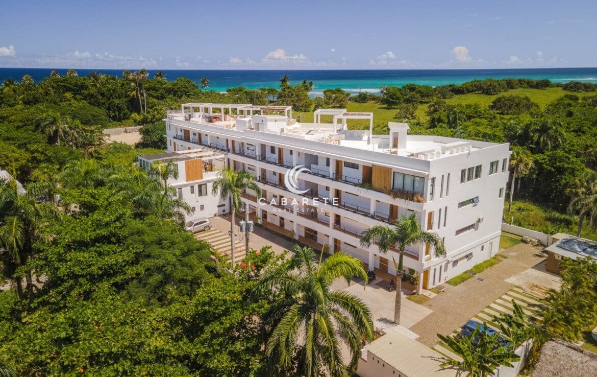 Encuentro Beachside Condo Drone View