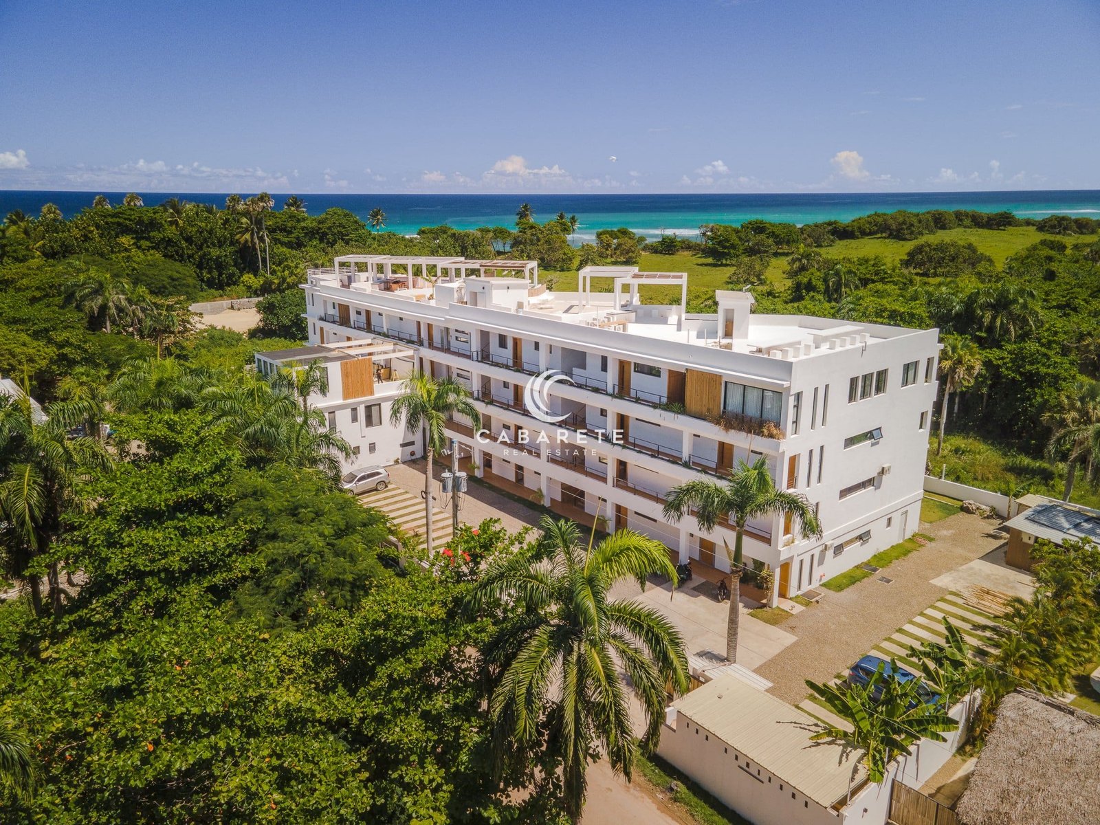 Encuentro Beachside Condo Drone View
