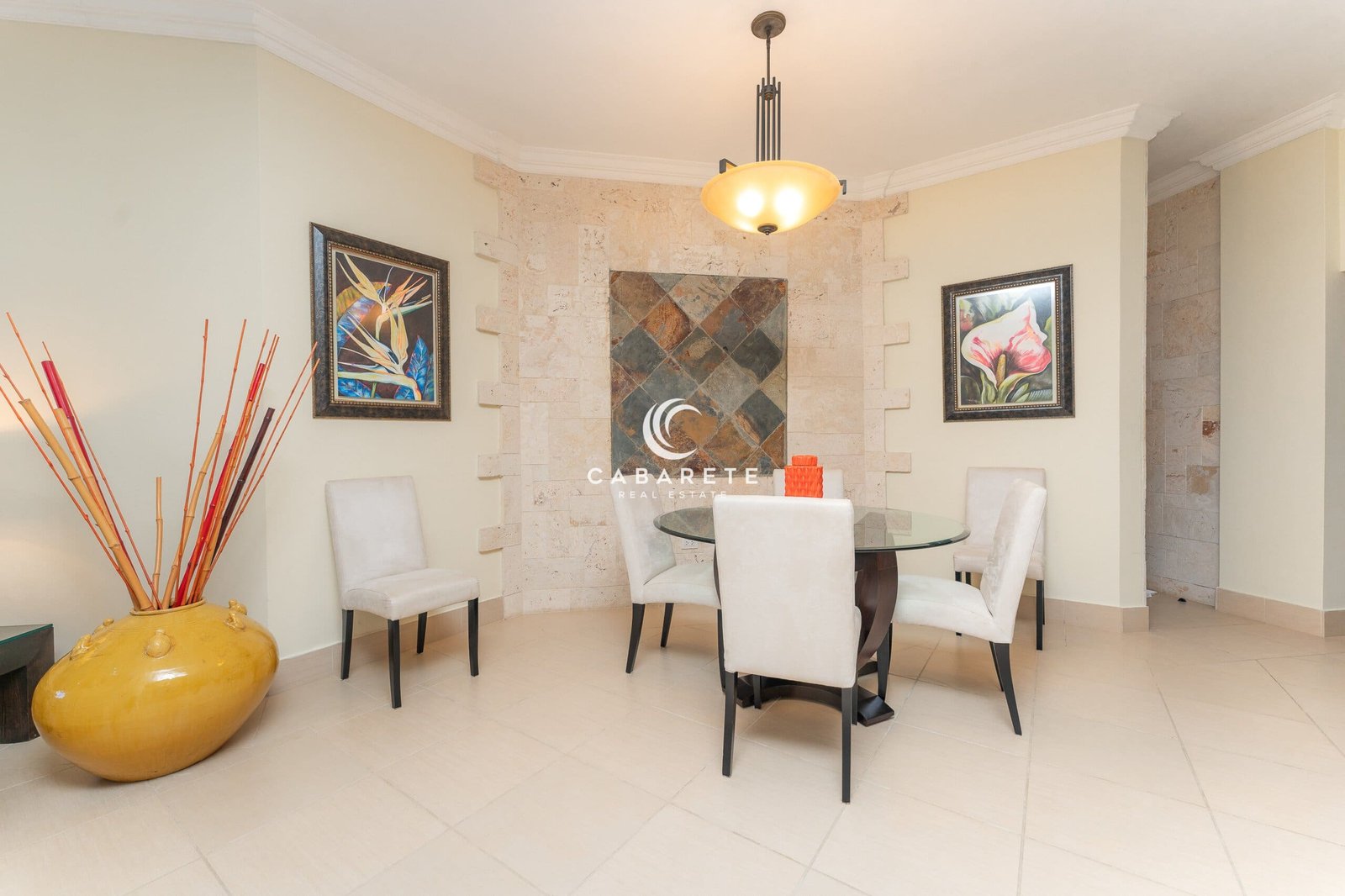 Beachfront Cabarete Center Condo Dinning Area