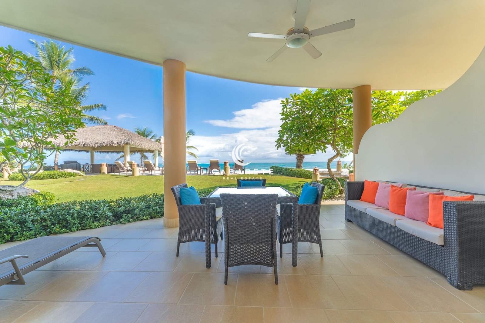 Beachfront Cabarete Center Condo Terrace