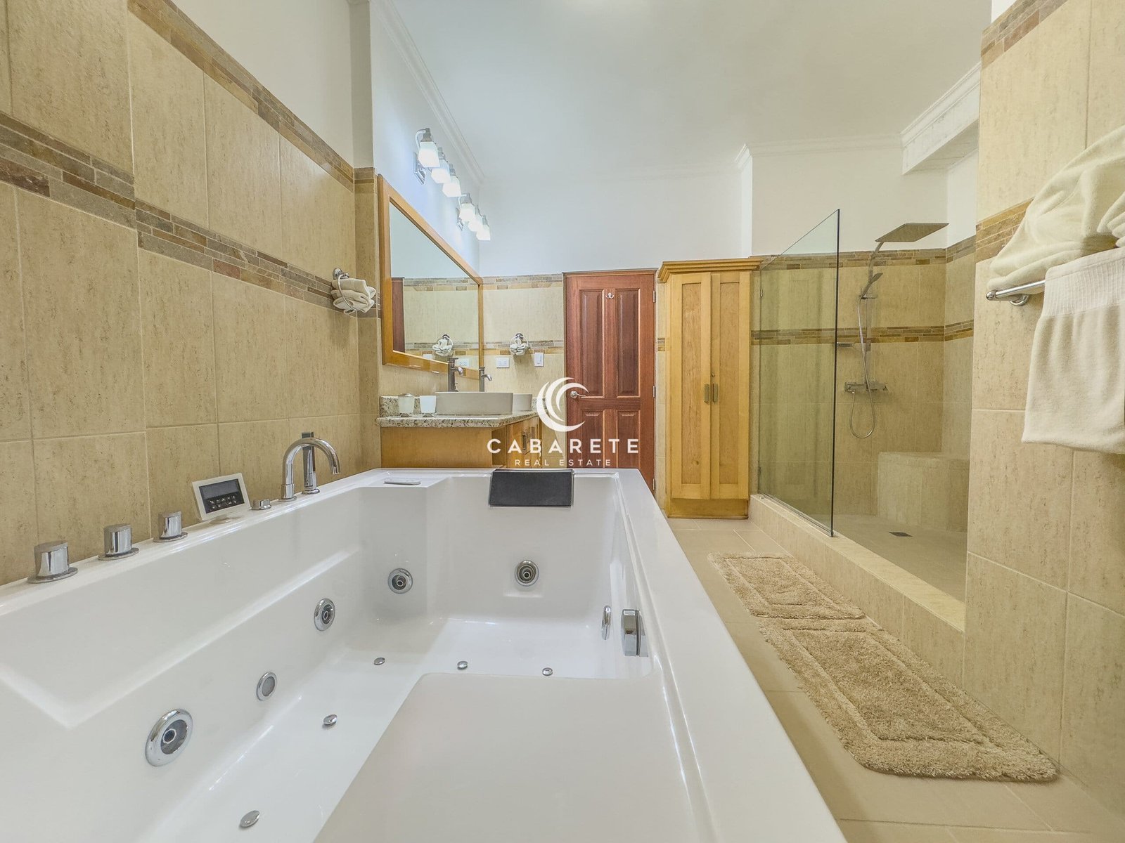 Beachfront Cabarete Center Condo Master Bathroom 1