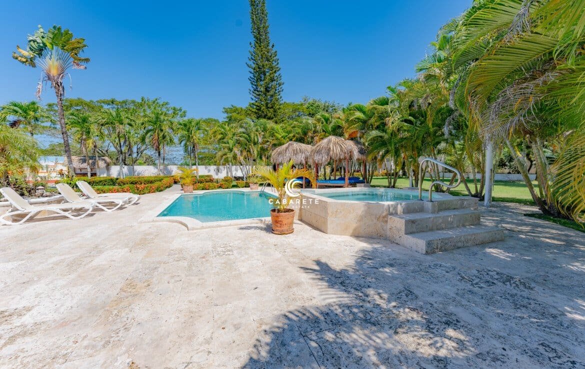 Covered terrace ideal for morning coffee or evening cocktails under the stars. #CoveredTerrace #OutdoorLivingDR #CabareteVibes