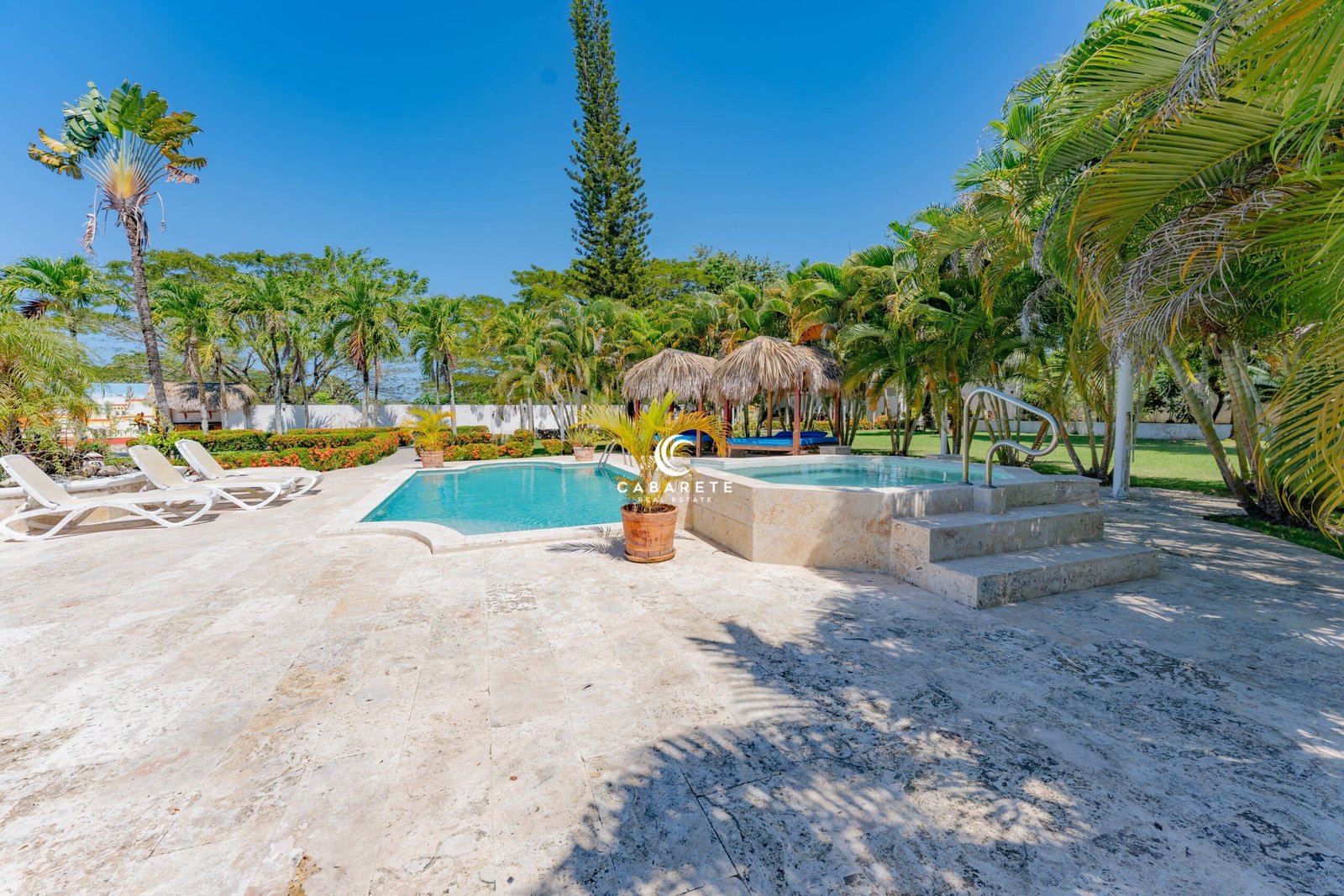Covered terrace ideal for morning coffee or evening cocktails under the stars. #CoveredTerrace #OutdoorLivingDR #CabareteVibes