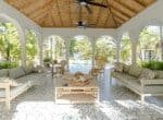 outside seating area looking at ocean