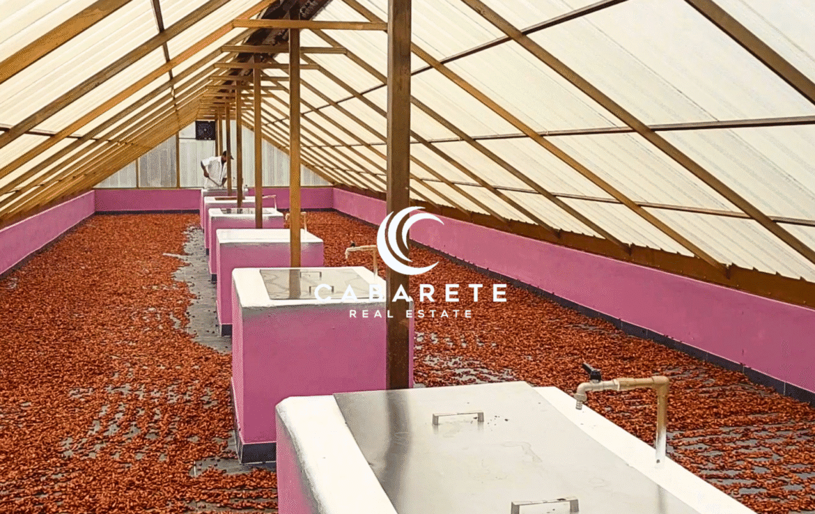 Cacao farm in the Dominican Republic with a complete on-site chocolate production facility and supporting infrastructure