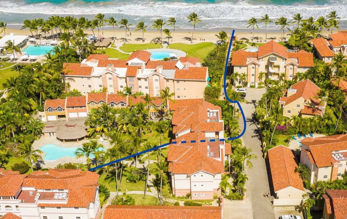 Distance to beach 1 minute walk
