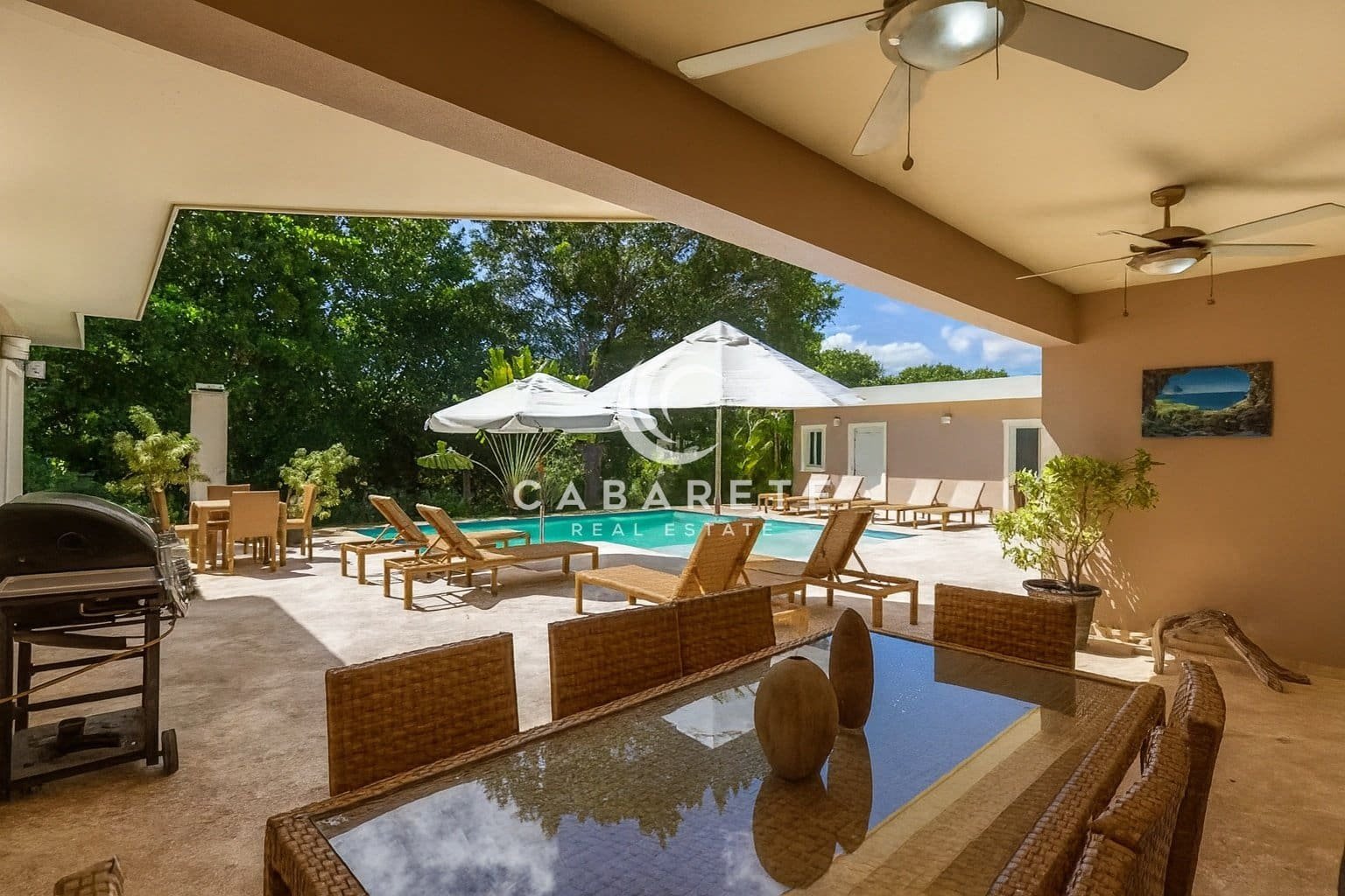guest bedroom with pool view cabarete wm