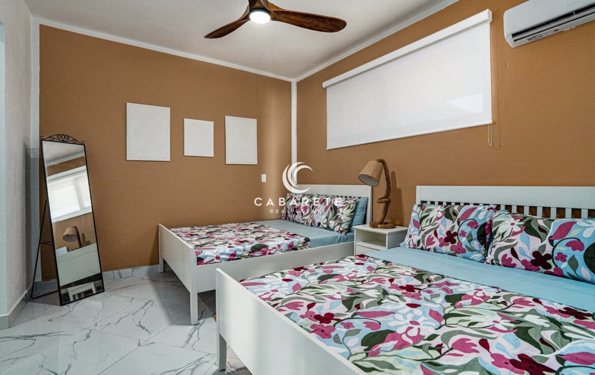Indoor outdoor living space in a Cabarete condo for sale on the North Coast