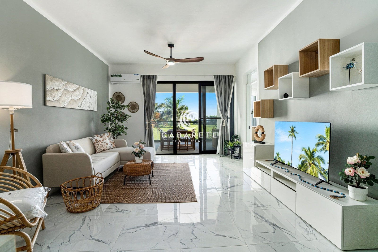 Modern kitchen in a Cabarete condo for sale with sleek finishes