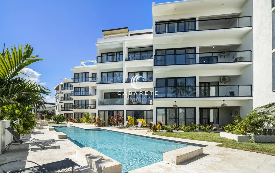 Newly furnished interior of a Cabarete condo for sale