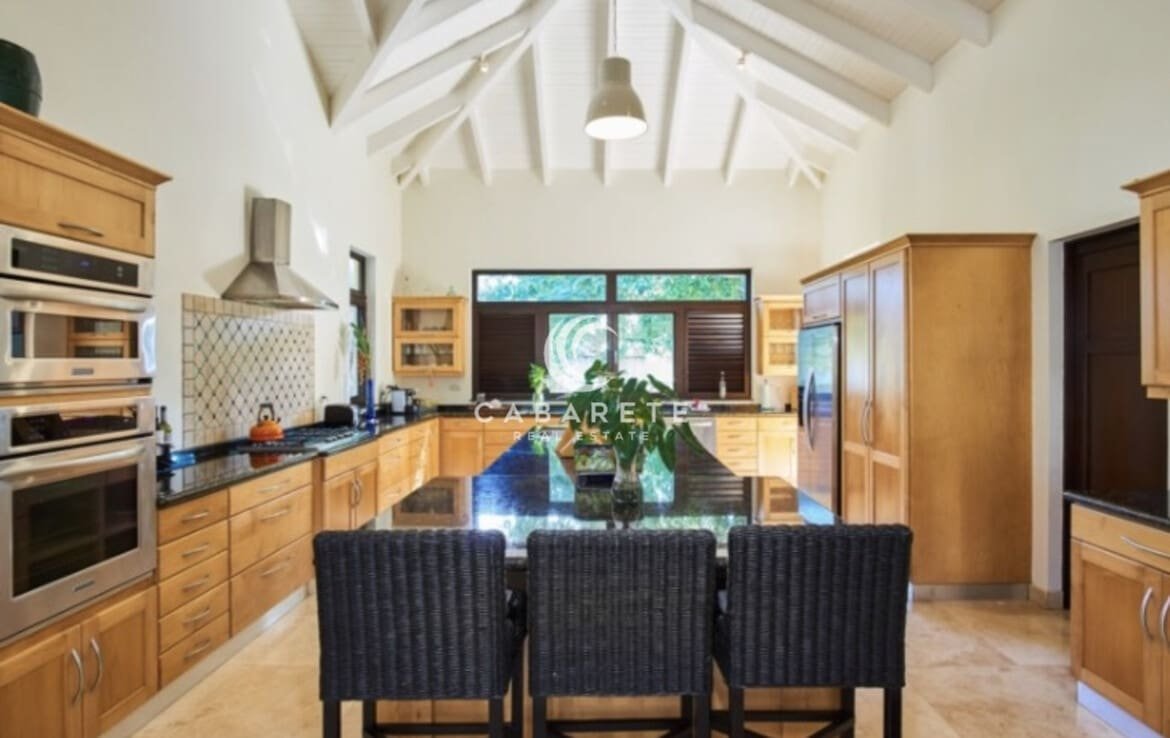 gourmet kitchen luxury villa caribbean