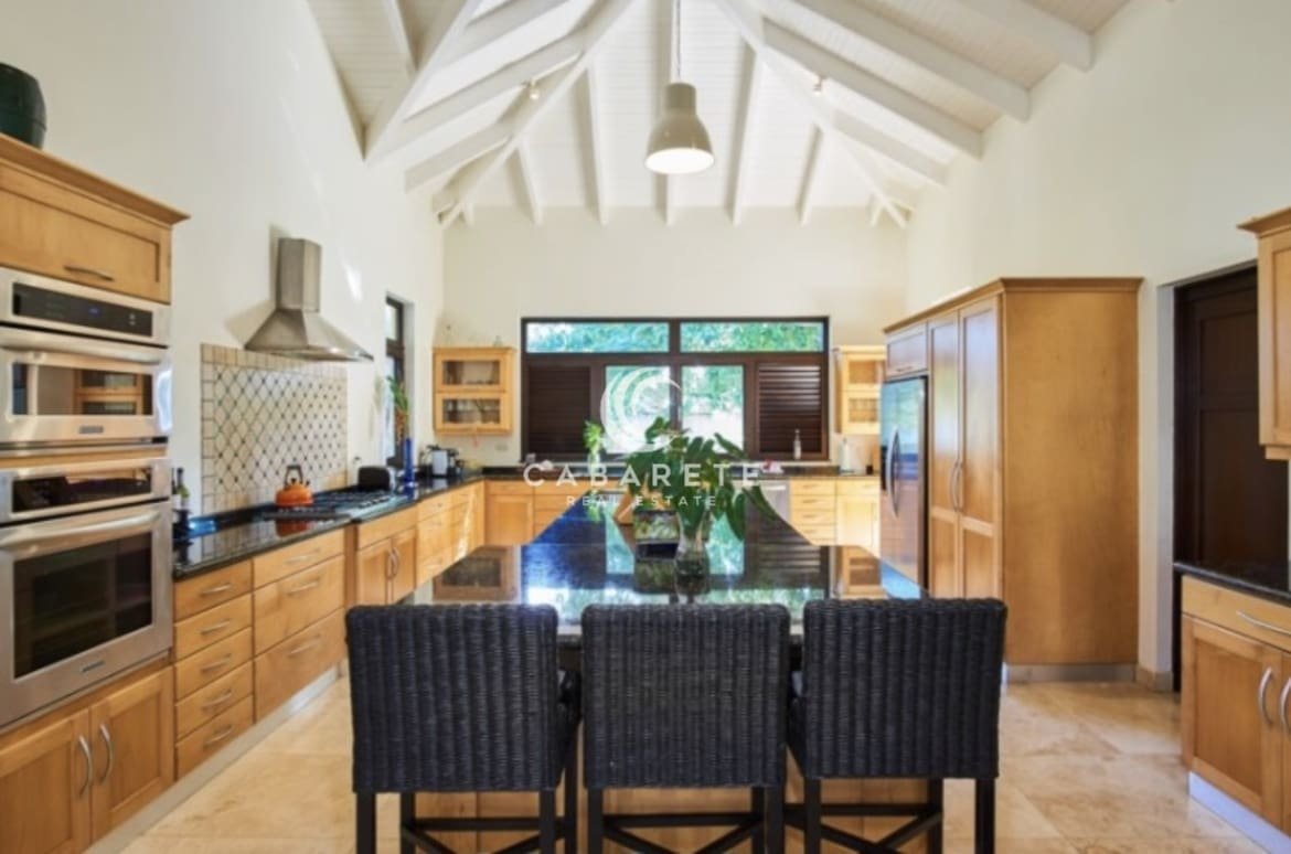 gourmet kitchen luxury villa caribbean