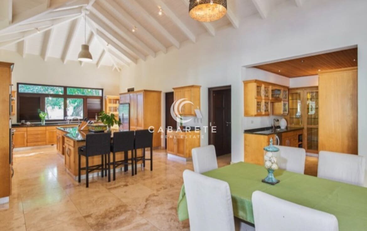 gourmet kitchen luxury villa caribbean